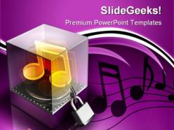 Music security powerpoint templates and powerpoint backgrounds 0711