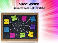My goals business powerpoint templates and powerpoint backgrounds 0711