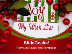 My wish list christmas powerpoint backgrounds and templates 0111