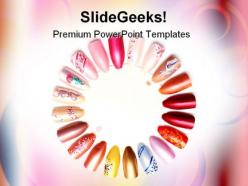 Nails shapes powerpoint templates and powerpoint backgrounds 0311