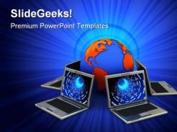 Network computer powerpoint templates and powerpoint backgrounds 0311