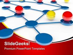 Networking communication powerpoint templates and powerpoint backgrounds 0611