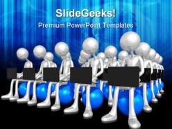 Networking computer powerpoint templates and powerpoint backgrounds 0111
