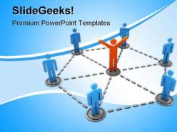 Networking leadership powerpoint templates and powerpoint backgrounds 0411