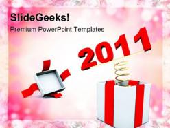 New year present holidays powerpoint templates and powerpoint backgrounds 0511