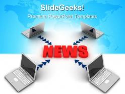 News communication concept global powerpoint templates and powerpoint backgrounds 0711