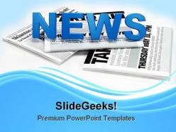 News information business powerpoint templates and powerpoint backgrounds 0911