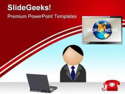 News Reporter Media PowerPoint Templates And PowerPoint Backgrounds 0511
