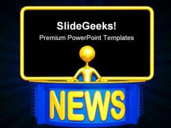News reporter media powerpoint templates and powerpoint backgrounds 0611