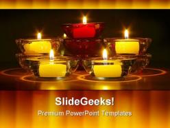 Nighttime candles beauty powerpoint templates and powerpoint backgrounds 0611