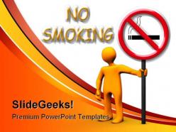 No smoking area health powerpoint backgrounds and templates 1210