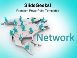 North america networking communication powerpoint templates and powerpoint backgrounds 0811