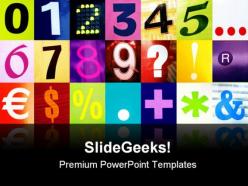 Numbers education powerpoint backgrounds and templates 1210