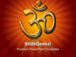 Om abstract religion powerpoint templates and powerpoint backgrounds 0511