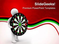 On target dart game powerpoint templates and powerpoint backgrounds 0611
