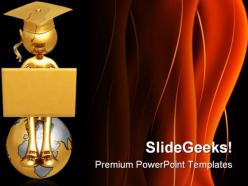 Online graduate concept education powerpoint templates and powerpoint backgrounds 0611