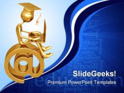 Online graduate education powerpoint templates and powerpoint backgrounds 0611