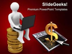 Online Making Money Business PowerPoint Backgrounds And Templates 1210