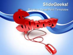 Online money powerpoint background and template 1210