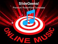 Online Music Entertainment PowerPoint Templates And PowerPoint Backgrounds 0211