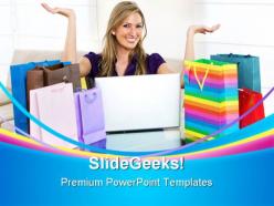 Online shopping sales powerpoint templates and powerpoint backgrounds 0311