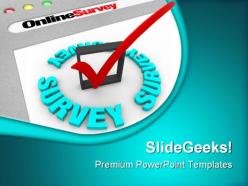 Online survey technology powerpoint templates and powerpoint backgrounds 0511