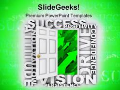 Open Door To Success Business PowerPoint Templates And PowerPoint Backgrounds 0711