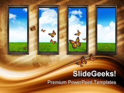 Open the windows nature powerpoint templates and powerpoint backgrounds 0811