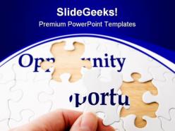 Opportunity puzzle success powerpoint templates and powerpoint backgrounds 0711