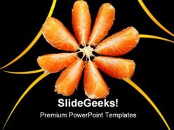 Orange on black food powerpoint templates and powerpoint backgrounds 0611