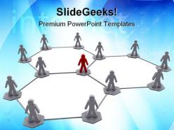 Organisation network leadership powerpoint templates and powerpoint backgrounds 0711