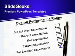 Overall performance rating business powerpoint templates and powerpoint backgrounds 0511