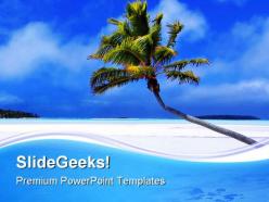 Palm paradise beach powerpoint templates and powerpoint backgrounds 0711
