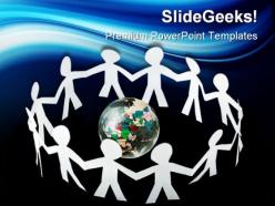 Paper little people global powerpoint templates and powerpoint backgrounds 0411