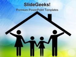 Parents and children family powerpoint templates and powerpoint backgrounds 0711