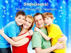 Parents with sons family powerpoint templates and powerpoint backgrounds 0611