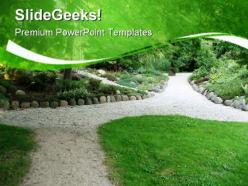 Pathway nature powerpoint templates and powerpoint backgrounds 0811