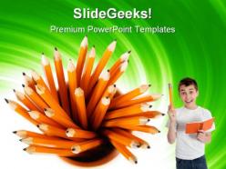 Pencils education powerpoint templates and powerpoint backgrounds 0911