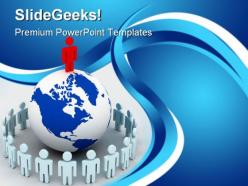 People around globe leadership powerpoint templates and powerpoint backgrounds 0311