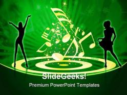 People celebrating music powerpoint templates and powerpoint backgrounds 0311