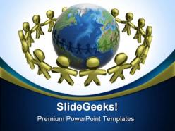 People join hands globe powerpoint templates and powerpoint backgrounds 0211