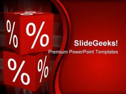Percent cube finance powerpoint templates and powerpoint backgrounds 0211