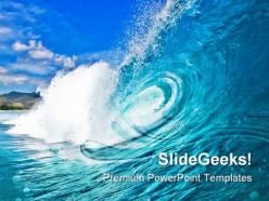 Perfect wave beach powerpoint templates and powerpoint backgrounds 0711