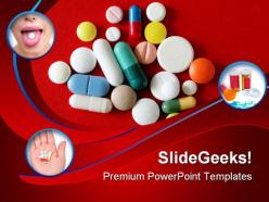 Pills collage health powerpoint templates and powerpoint backgrounds 0411