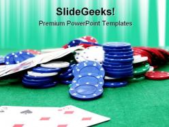 Poker chips game powerpoint templates and powerpoint backgrounds 0811
