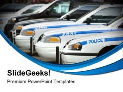 Police cars government powerpoint templates and powerpoint backgrounds 0311