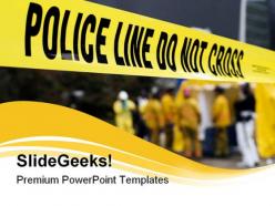 Police line security powerpoint templates and powerpoint backgrounds 0811
