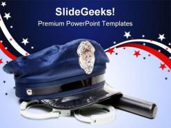Police uniform americana powerpoint templates and powerpoint backgrounds 0811