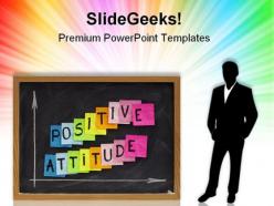 Positive attitude business powerpoint templates and powerpoint backgrounds 0811