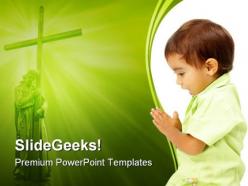 Prayer religion powerpoint templates and powerpoint backgrounds 0411